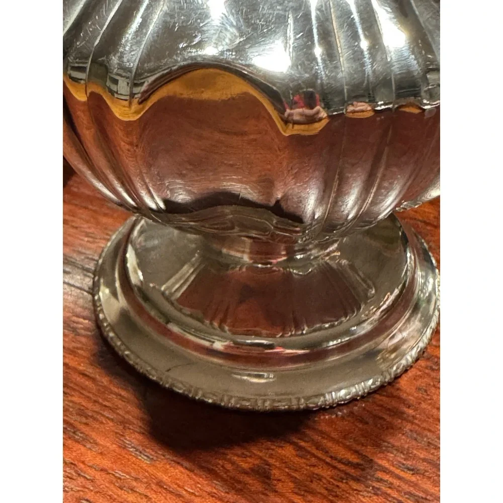 Antique Quadruple Silver Plate Coffee‎ Pot And Creamer C.1890-1910 Edwardian